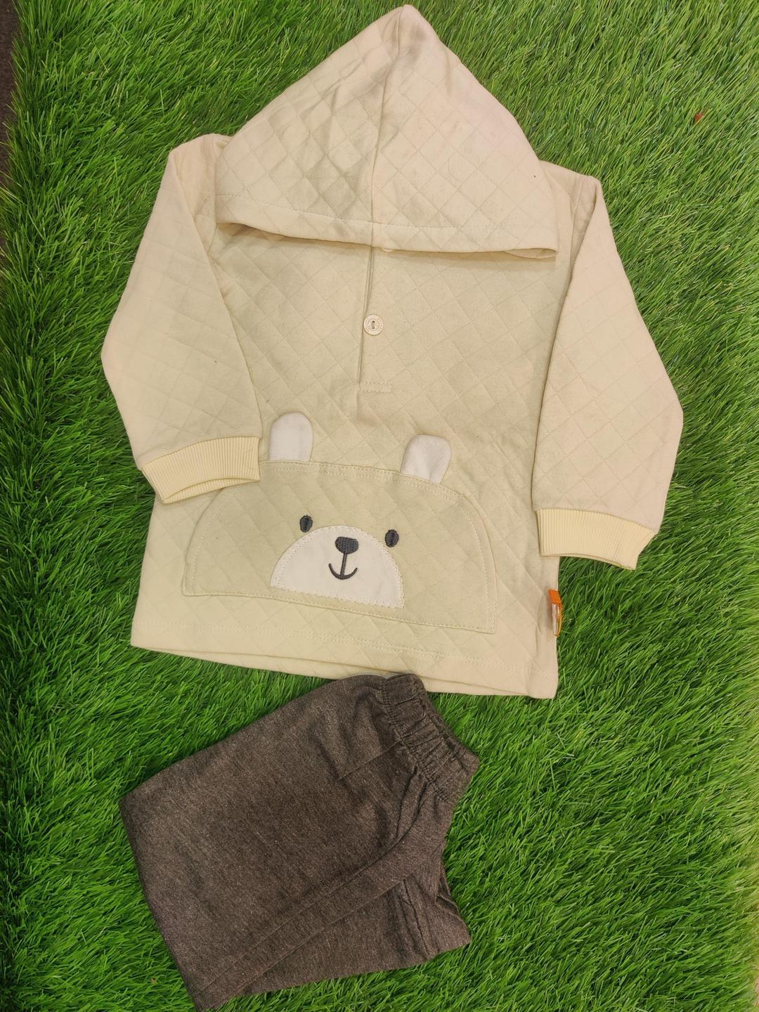 Baby Boy Fleece Printed Shirt And Trouser Set