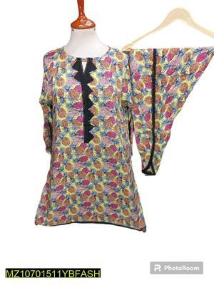 2 Pcs Women's Stitched Linen Printed Suit