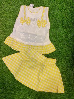 Baby Girl's Cotton Frock And Skirt