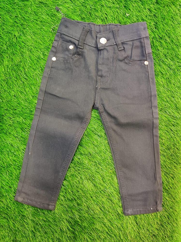 Boy's Stitched Cotton Plain Pants