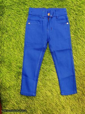 Boy's Stitched Cotton Plain Pants