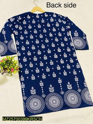 2 Pcs Women's Stitched Linen Printed Suit