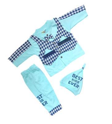 4Pcs Unisex Cotton Printed Shirt And Trouser Set