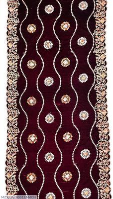 Women's Velvet Embroidered Border Shawl