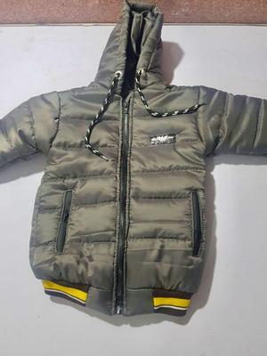 1 Pc Boy's Stitched Polyester Quilted Plain Puffer Jacket