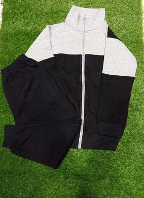 2 Pcs Boy's Fleece Plain Tracksuit