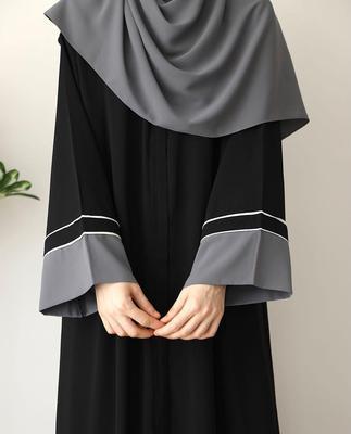 Georgette Plain Classic Abaya with Stoller