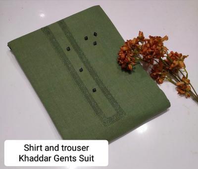 Men’s Unstitched Khaddar Embroidered Suit